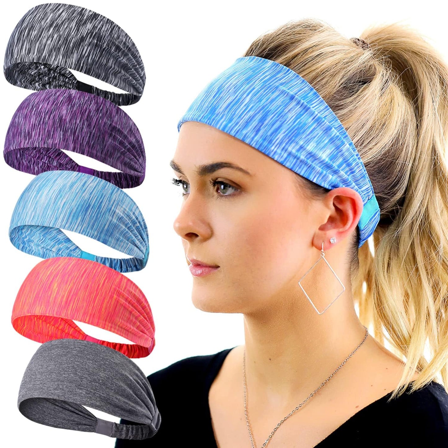 Calbeing Gray Workout Headband for Women