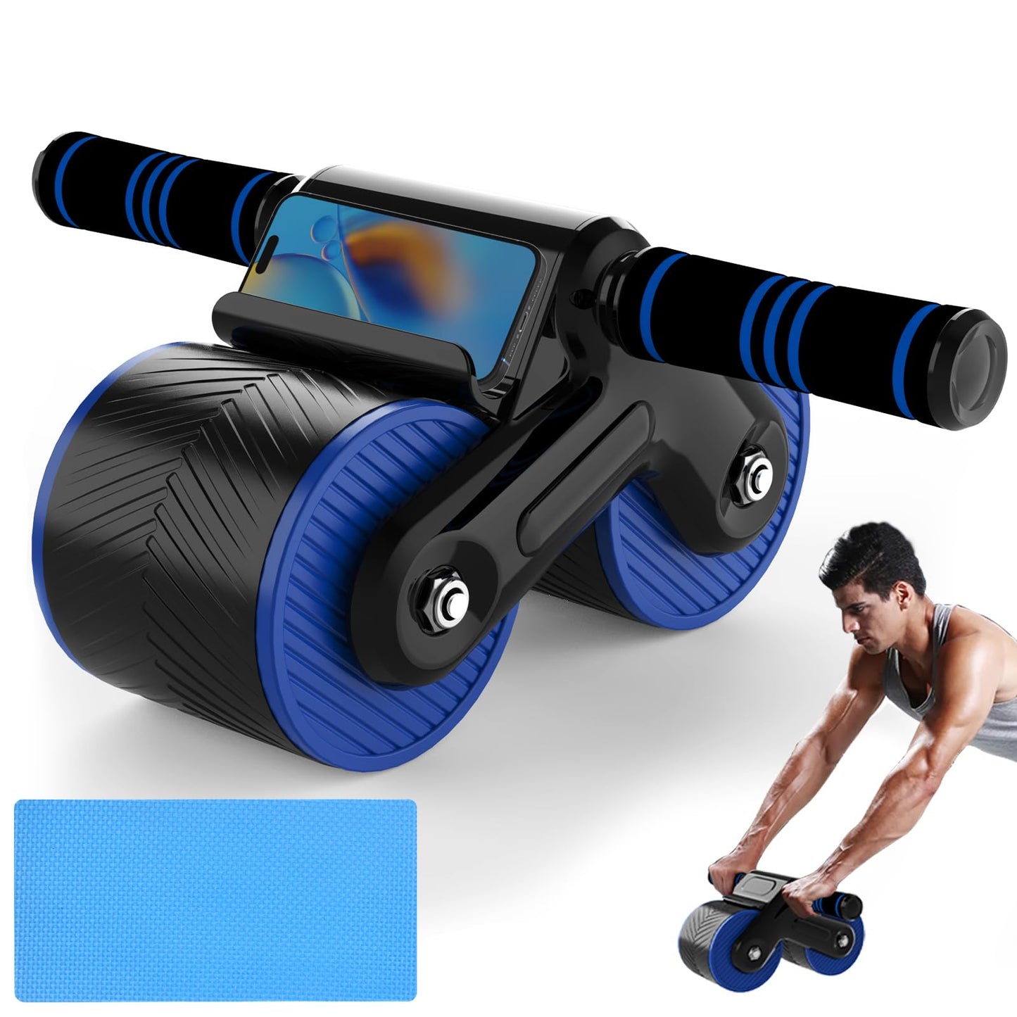 JJM Auto Rebound Ab Roller Wheel Core Trainer Set