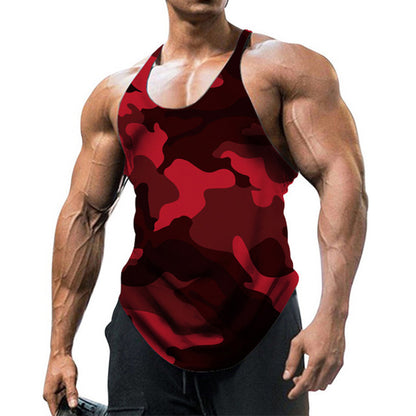 Camouflage Summer Fitness Tank Top for Men