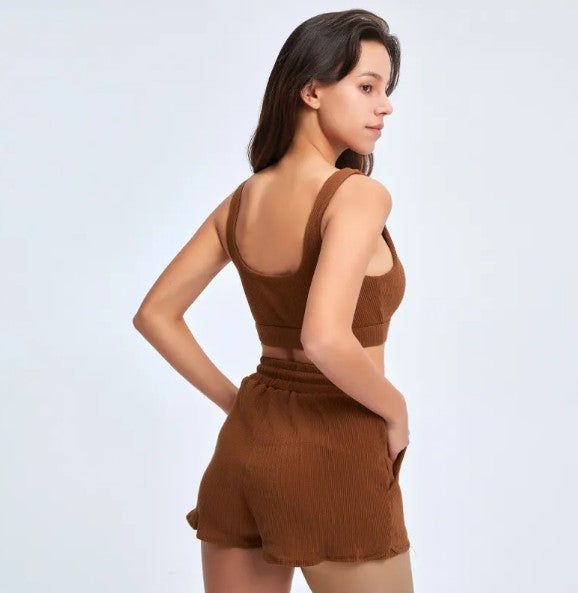 Loose Short Sleeve Yoga Suit Breathable Gym Activewear
