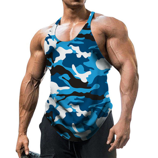 Camouflage Summer Fitness Tank Top for Men