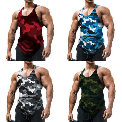Camouflage Summer Fitness Tank Top for Men