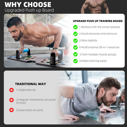 28-in-1 Push-Up Rack Board Portable Home Gym Workout System