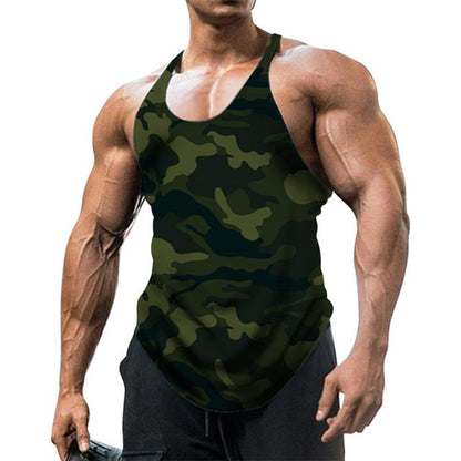 Camouflage Summer Fitness Tank Top for Men