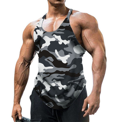 Camouflage Summer Fitness Tank Top for Men