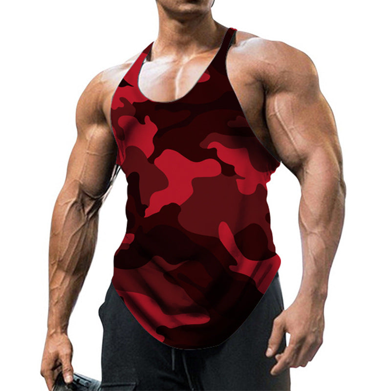 Camouflage Summer Fitness Tank Top for Men